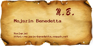 Mojszin Benedetta névjegykártya